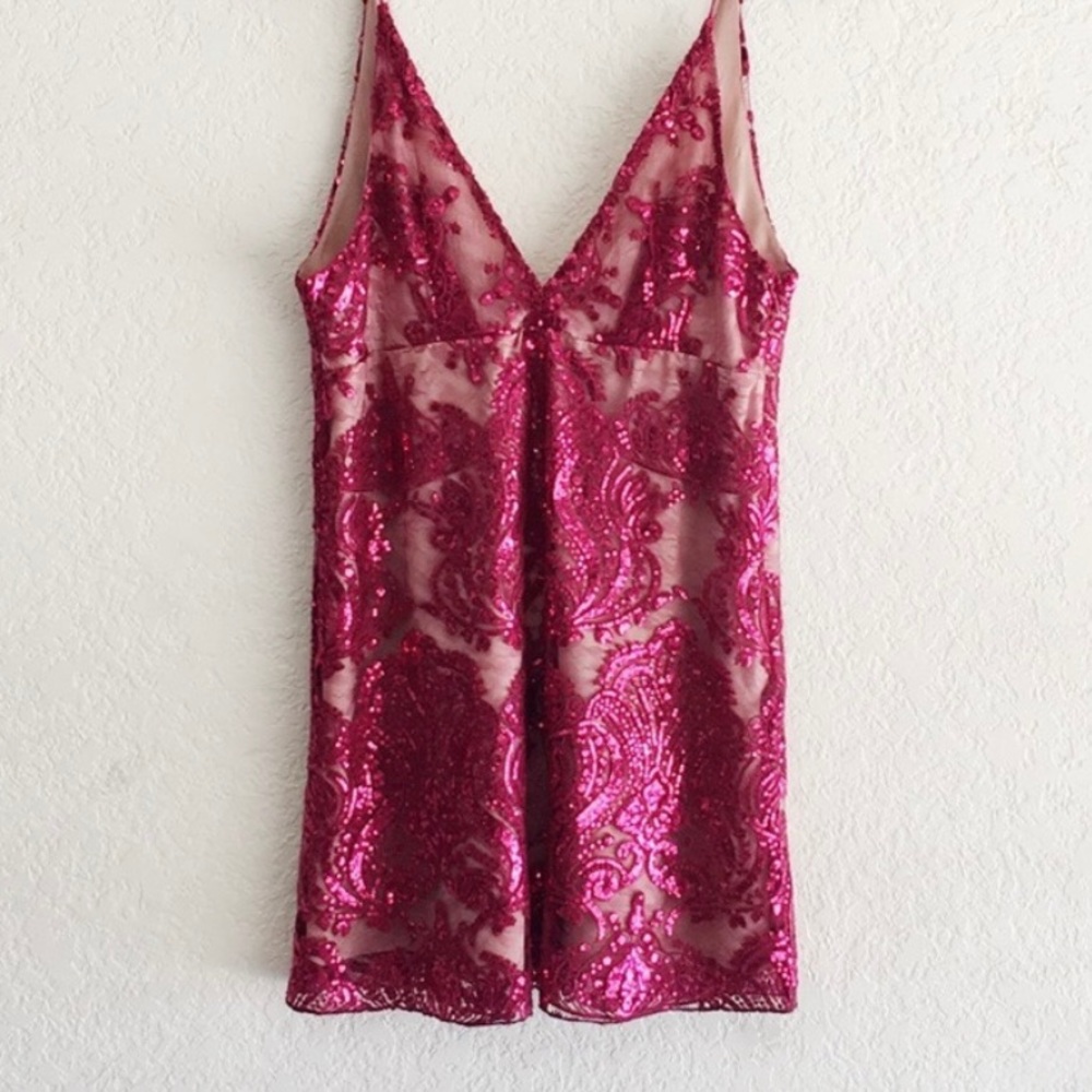 Free People Night Shimmer Mini Dress